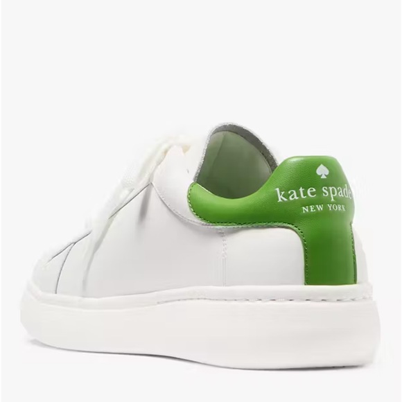 ♠️Kate Spade New York X Sanrio Hello Kitty Leather Sneaker, Optic White NIB - Picture 3 of 7